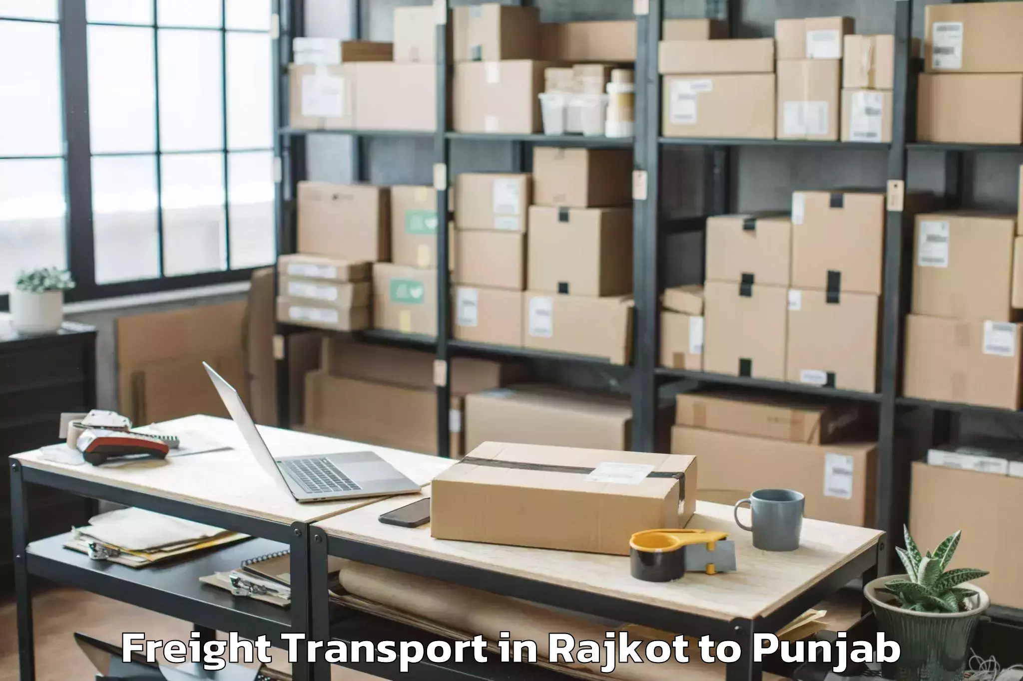 Easy Rajkot to Muktsar Freight Transport Booking